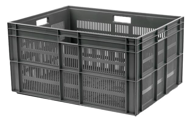 Image Of 9313001 - Euro Container 800x600x412 - Ventilated, ribbed outside base, no DH
